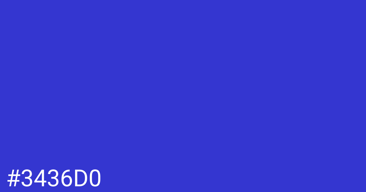 Hex color #3436d0 graphic