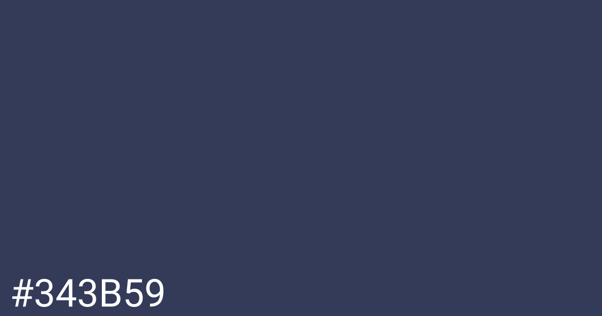 Hex color #343b59 graphic