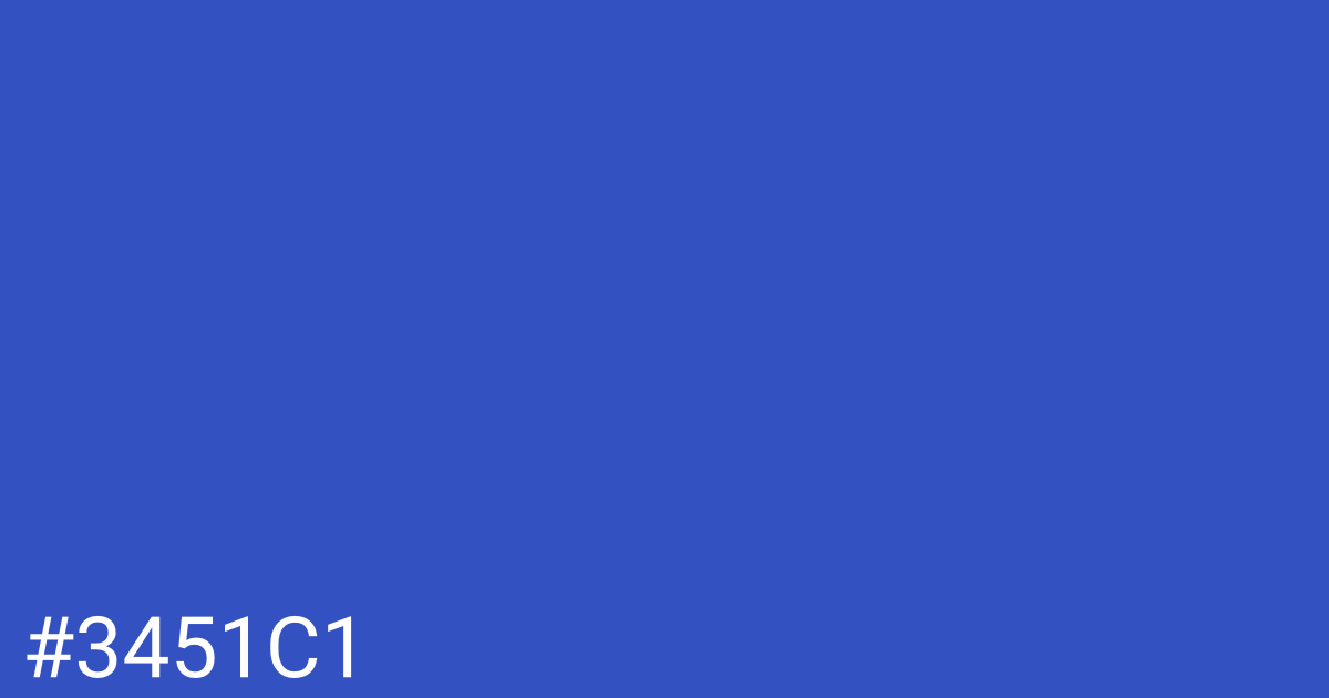 Hex color #3451c1 graphic