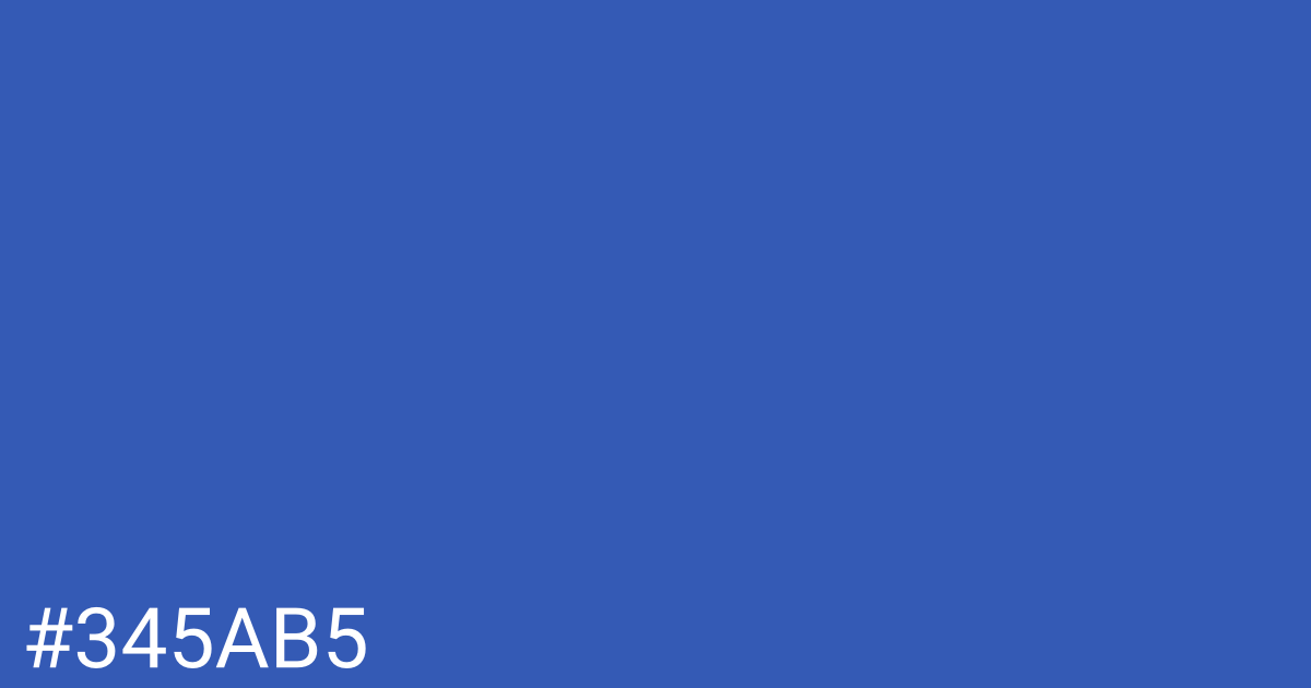 Hex color #345ab5 graphic