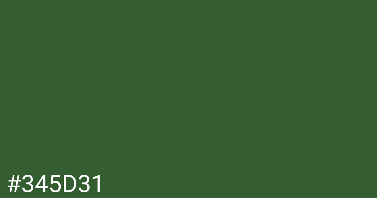 Hex color #345d31 graphic
