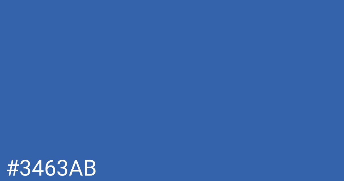 Hex color #3463ab graphic