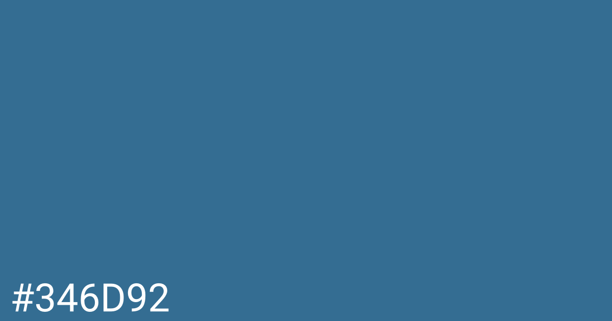 Hex color #346d92 graphic