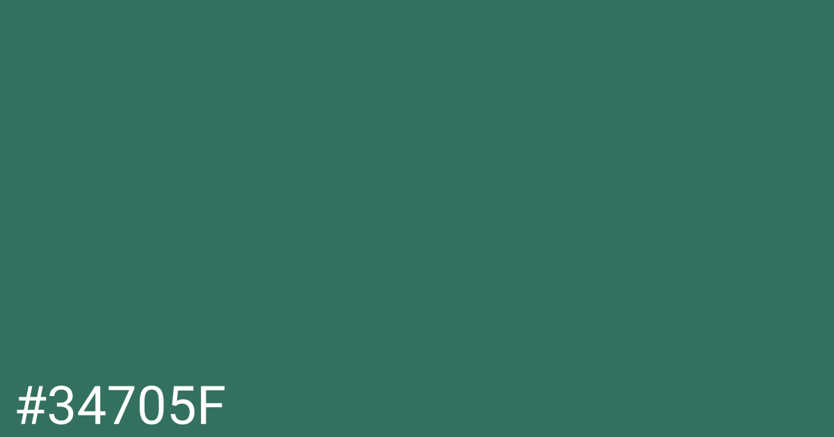 Hex color #34705f graphic