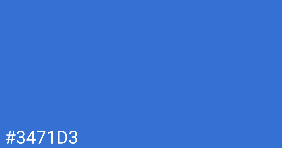 Hex color #3471d3 graphic