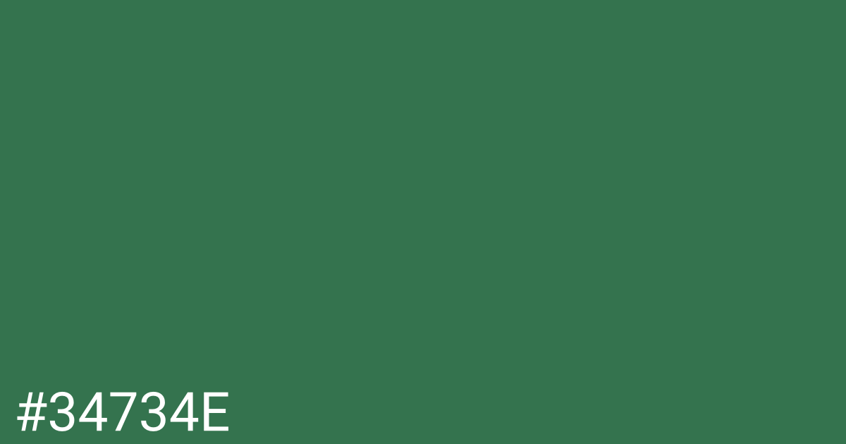 Hex color #34734e graphic