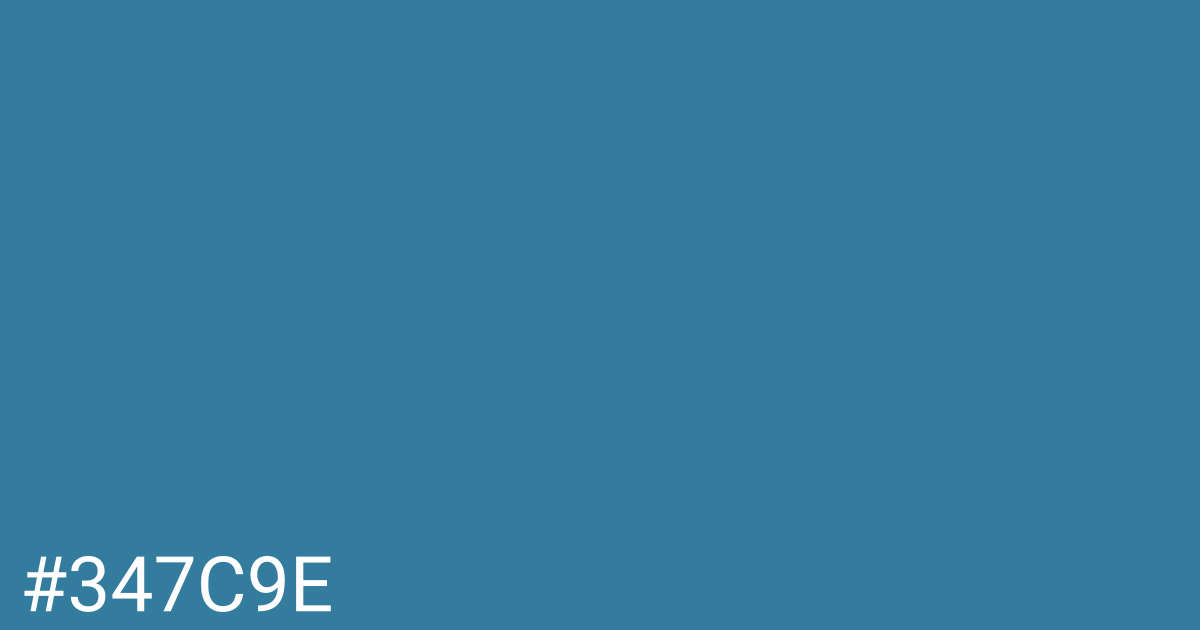 Hex color #347c9e graphic