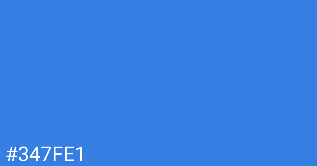 Hex color #347fe1 graphic
