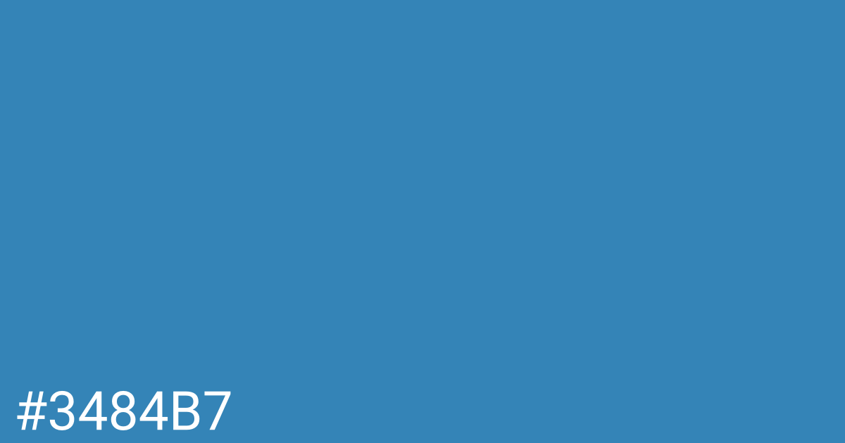 Hex color #3484b7 graphic