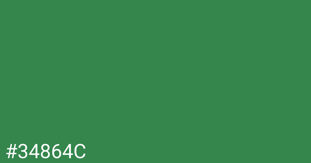 Hex color #34864c graphic