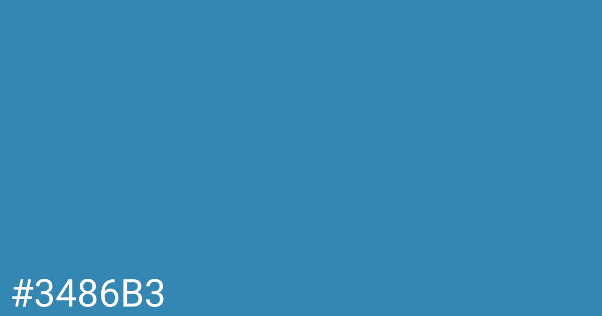 Hex color #3486b3 graphic