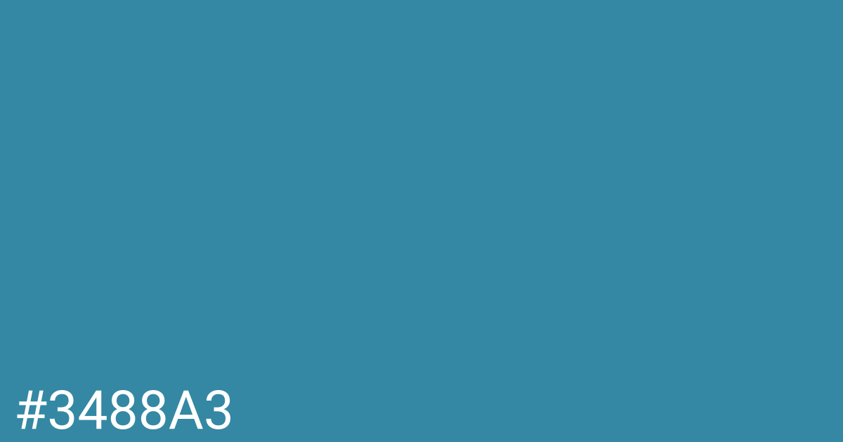 Hex color #3488a3 graphic