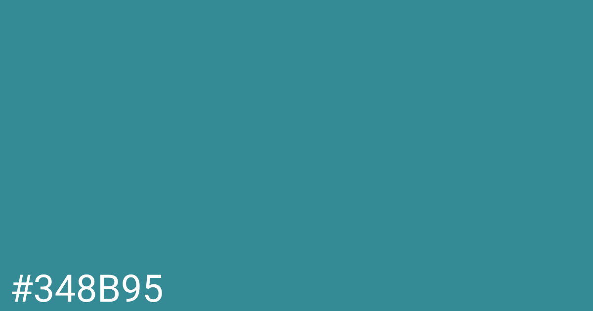 Hex color #348b95 graphic