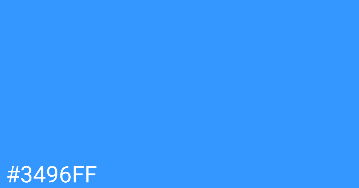 Hex color #3496ff graphic