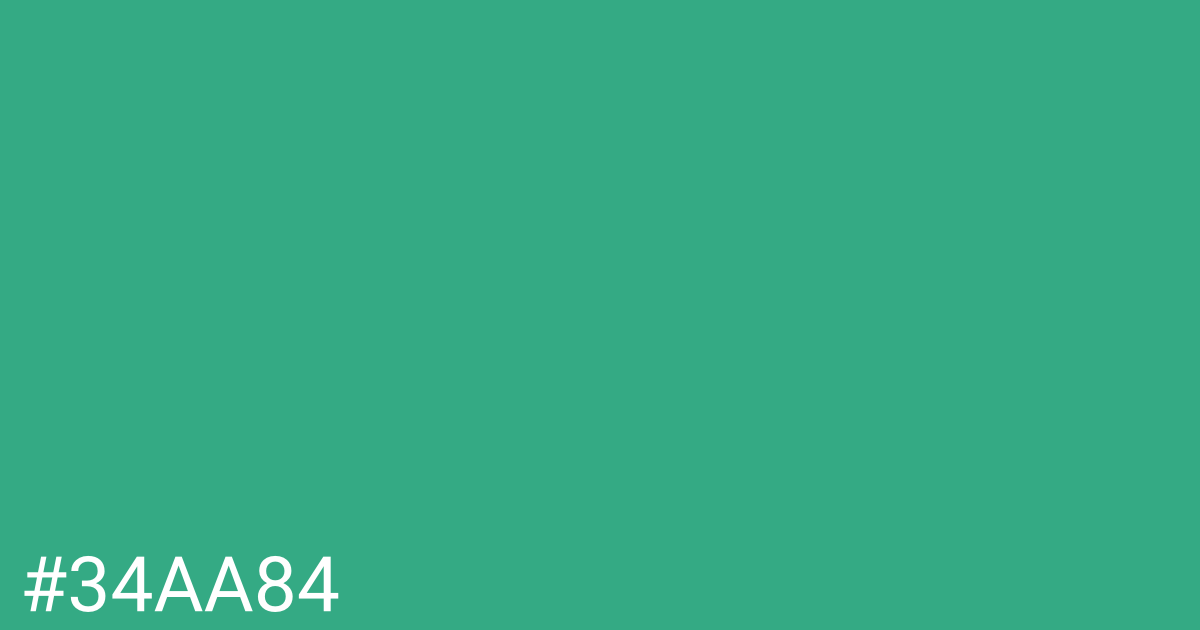 Hex color #34aa84 graphic