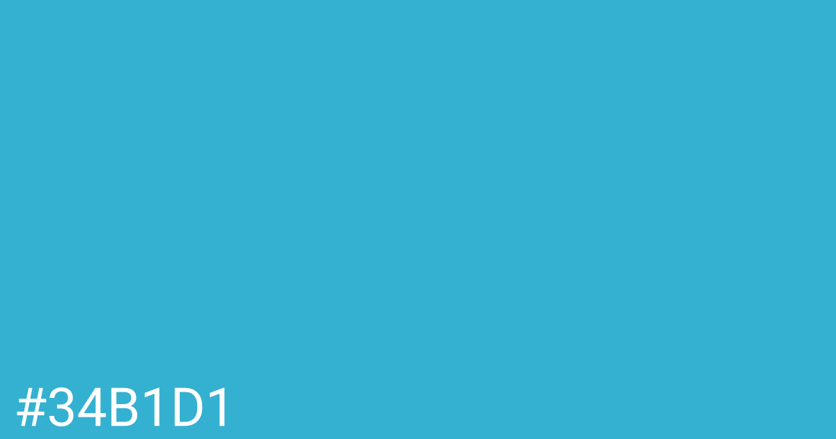 Hex color #34b1d1 graphic
