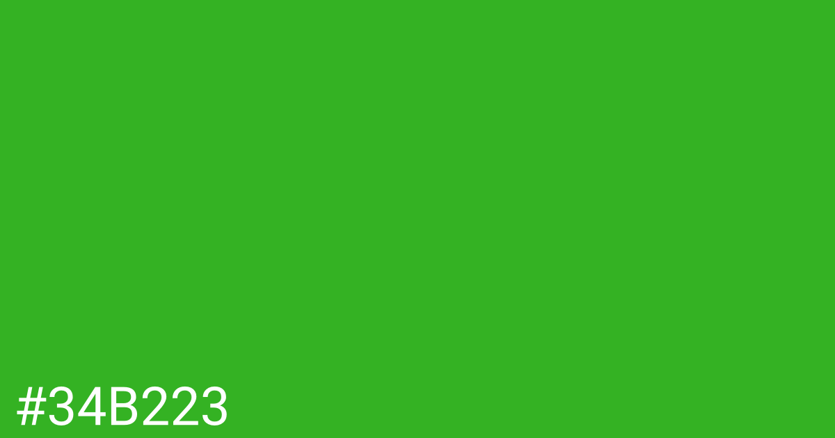 Hex color #34b223 graphic