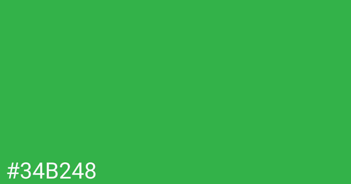 Hex color #34b248 graphic