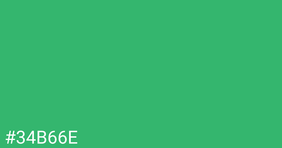 Hex color #34b66e graphic
