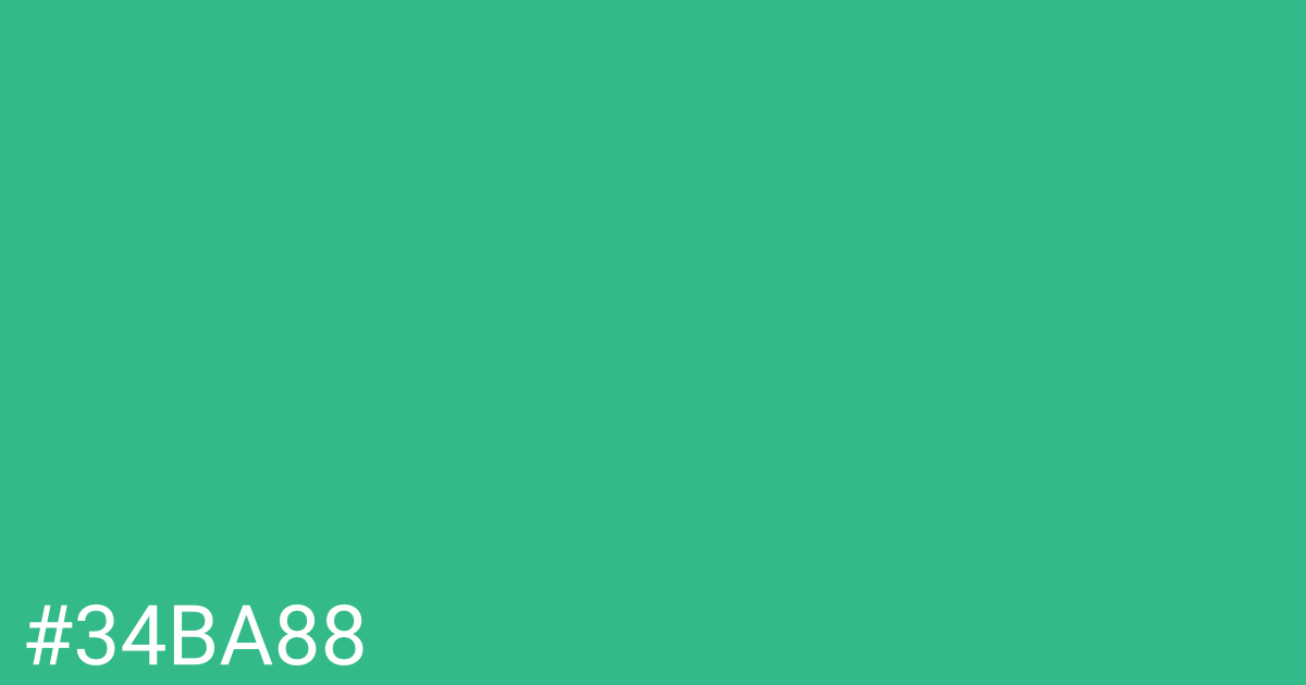 Hex color #34ba88 graphic