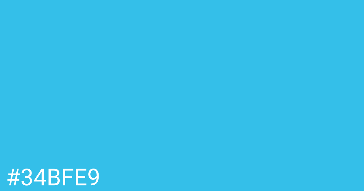 Hex color #34bfe9 graphic