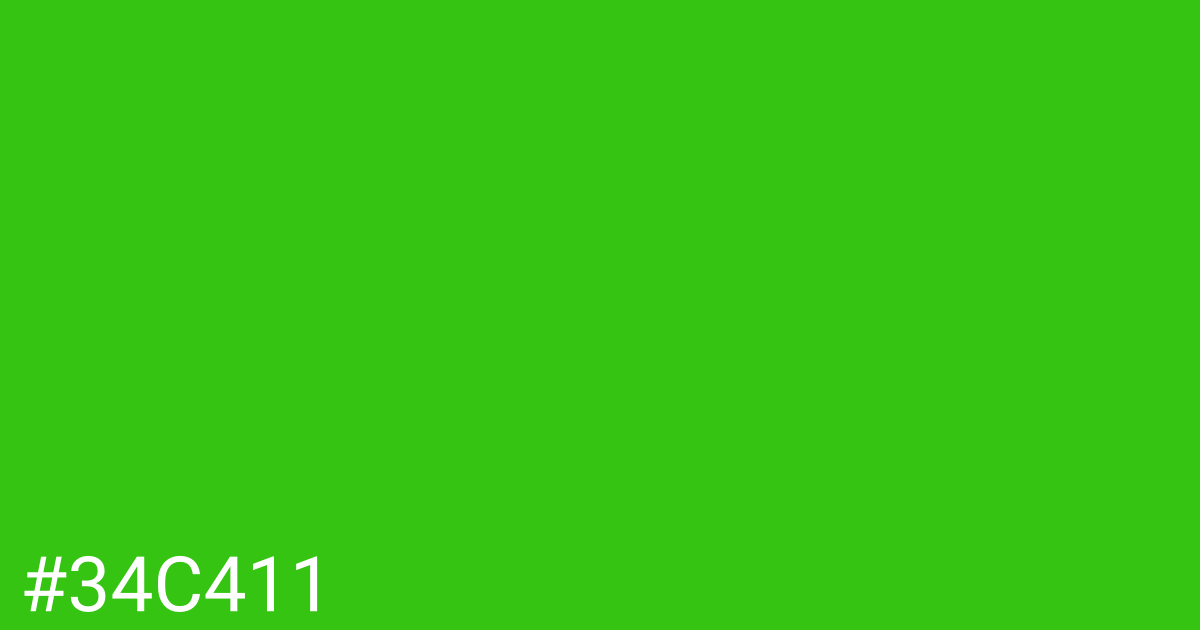 Hex color #34c411 graphic