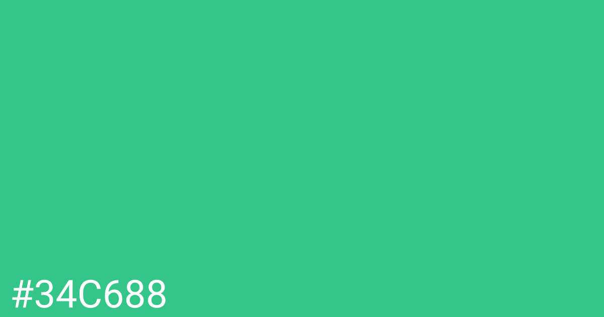 Hex color #34c688 graphic