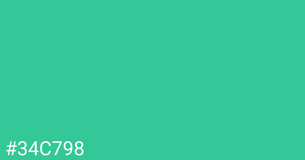 Hex color #34c798 graphic