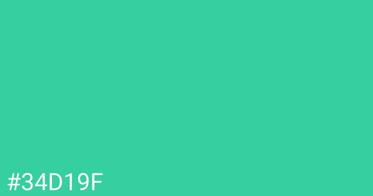 Hex color #34d19f graphic