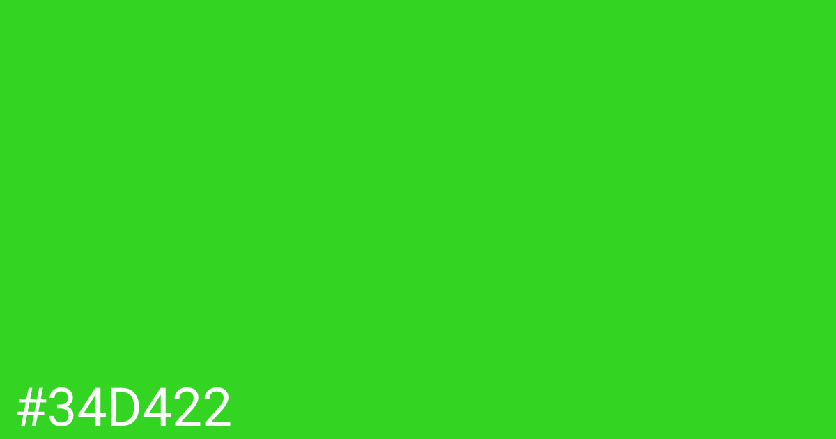 Hex color #34d422 graphic