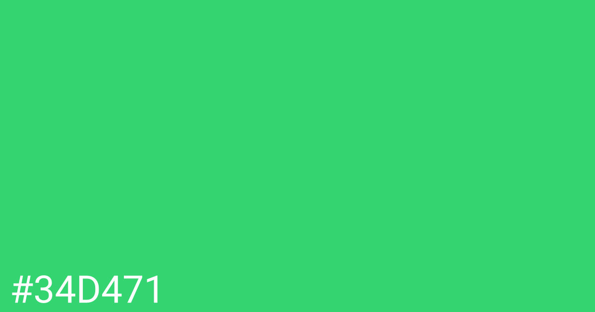 Hex color #34d471 graphic