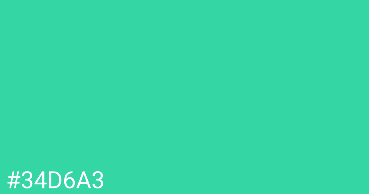 Hex color #34d6a3 graphic