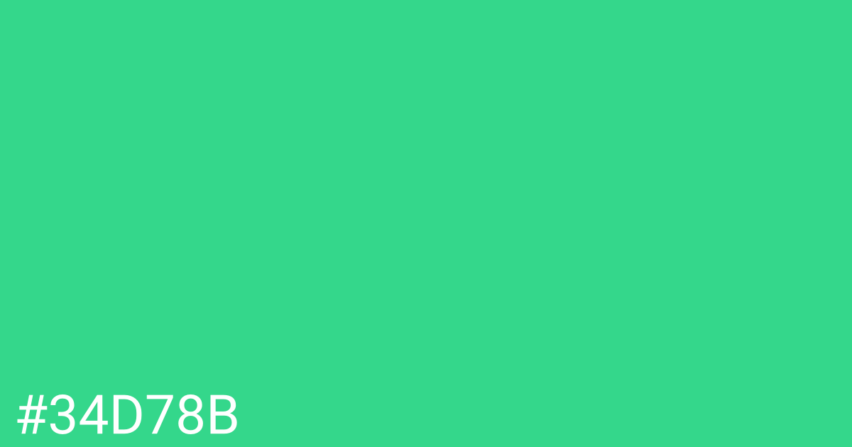 Hex color #34d78b graphic