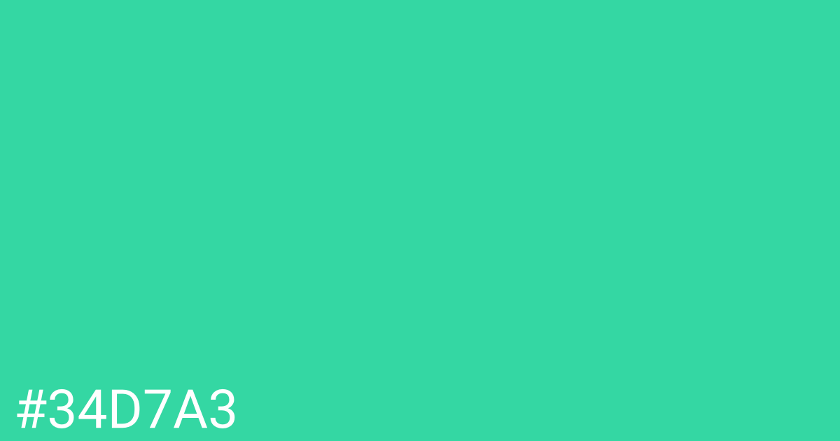 Hex color #34d7a3 graphic