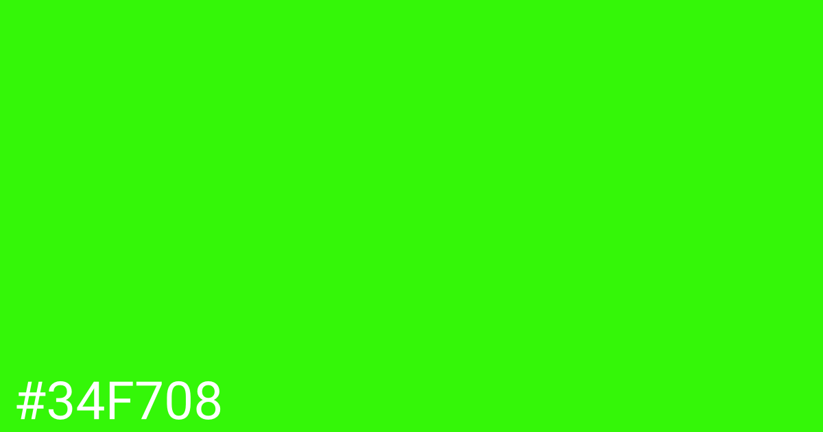 Hex color #34f708 graphic