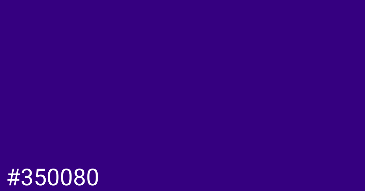 Hex color #350080 graphic