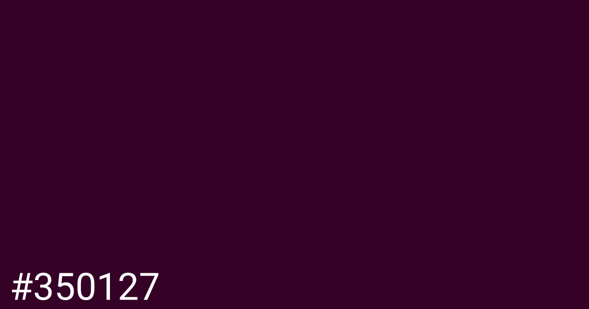 Hex color #350127 graphic