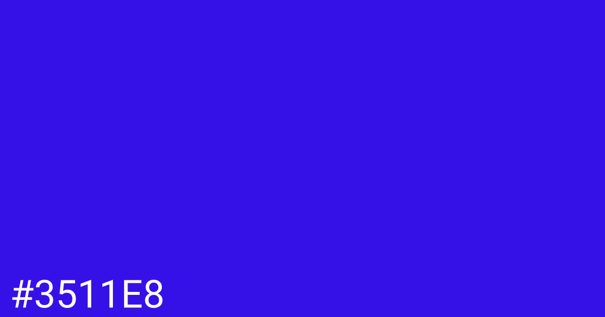 Hex color #3511e8 graphic