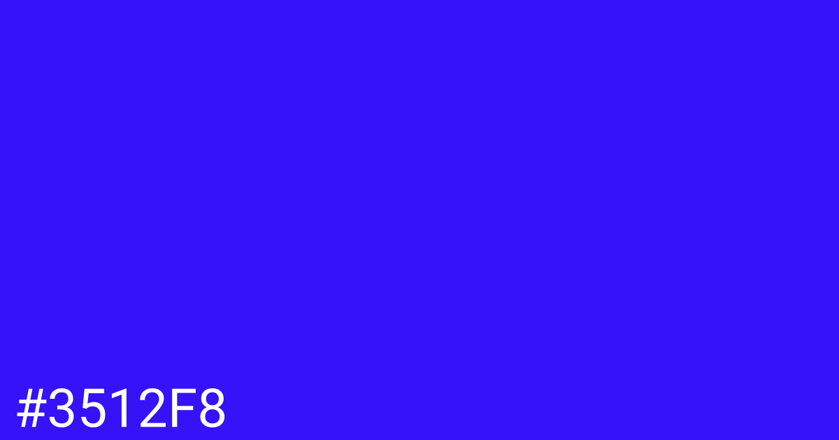 Hex color #3512f8 graphic