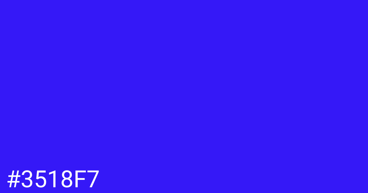 Hex color #3518f7 graphic