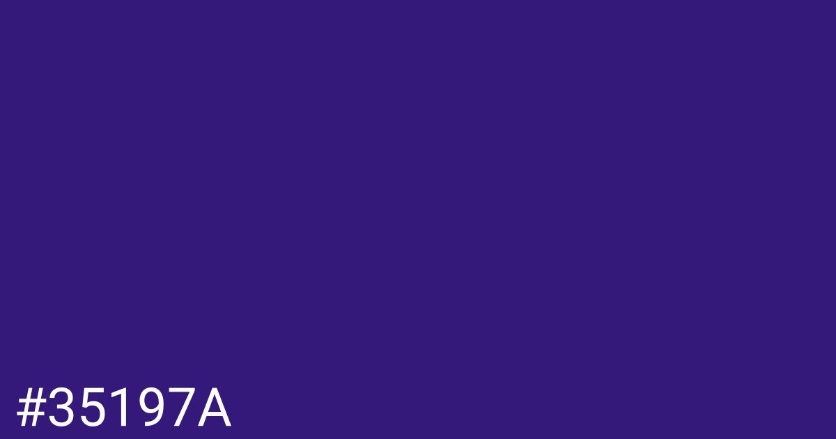 Hex color #35197a graphic