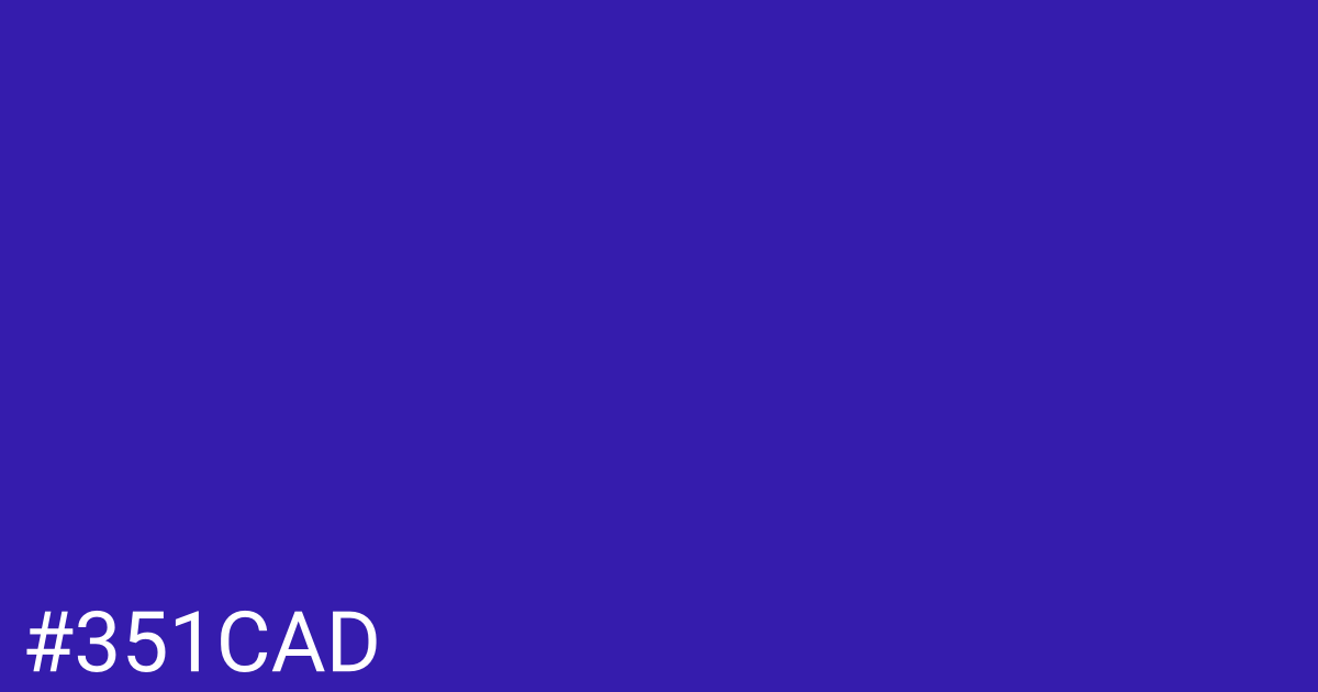 Hex color #351cad graphic