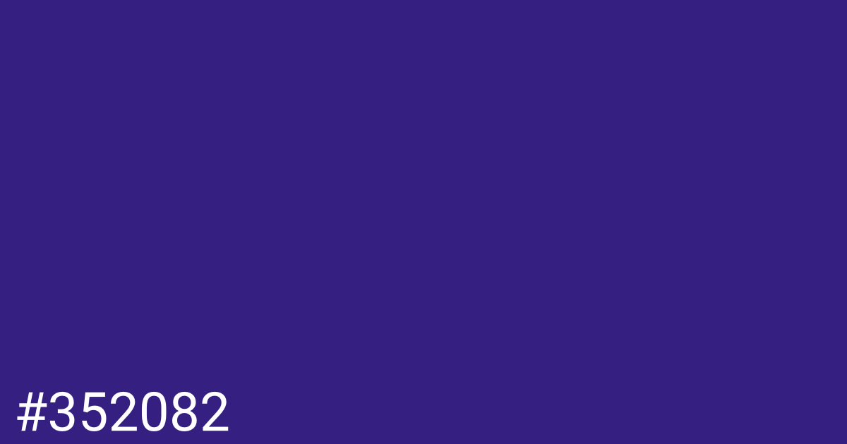 Hex color #352082 graphic