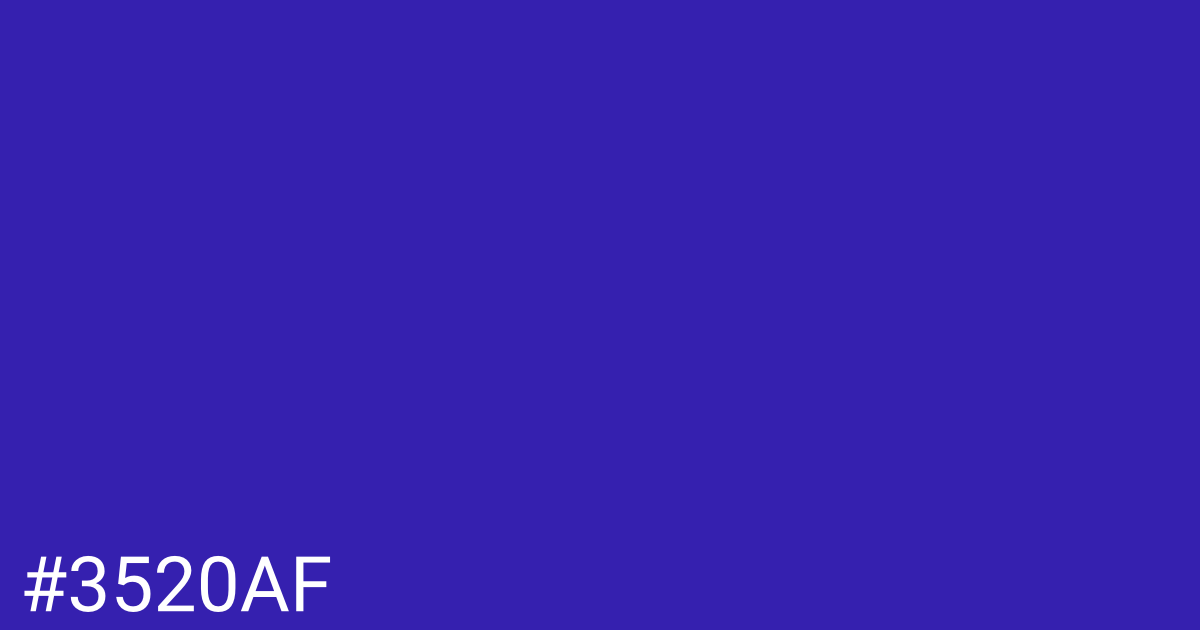 Hex color #3520af graphic