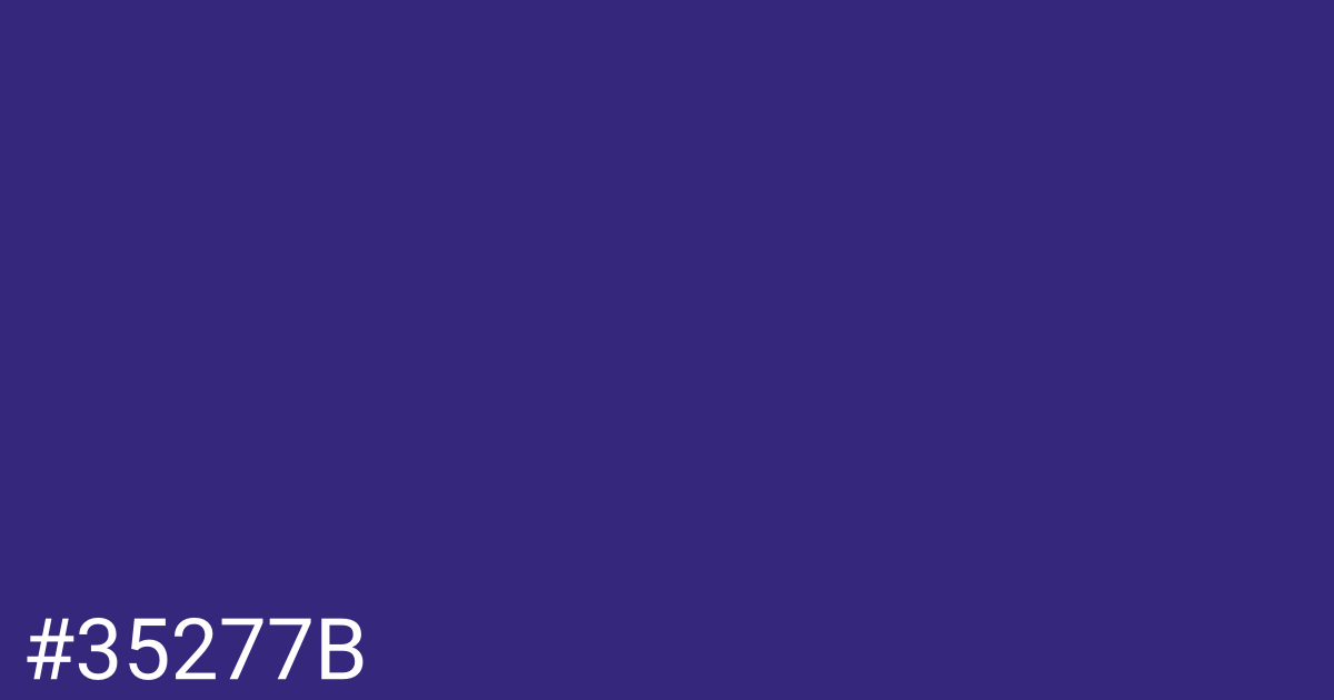 Hex color #35277b graphic