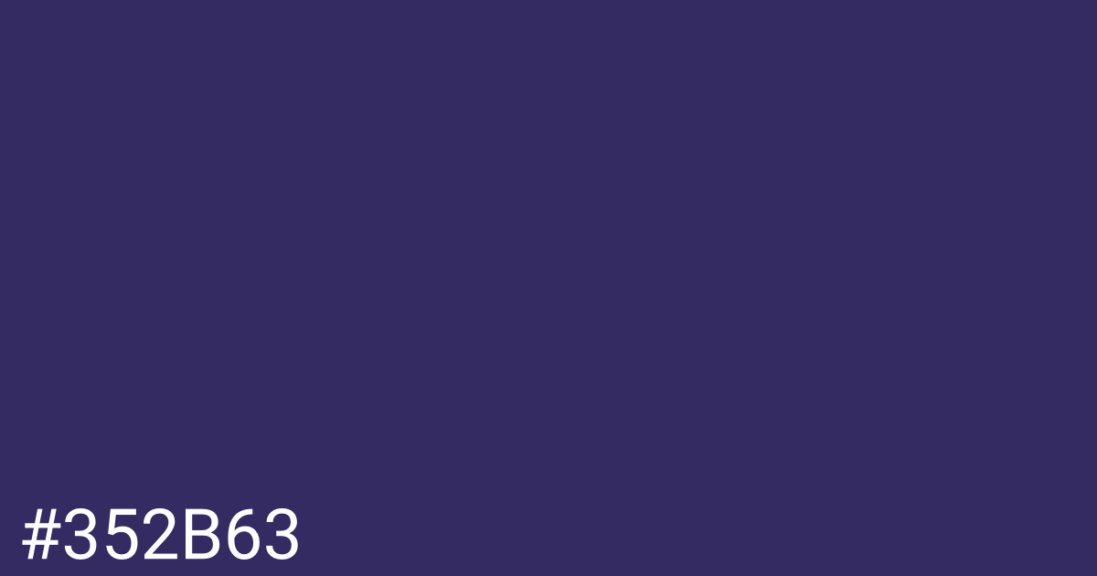 Hex color #352b63 graphic