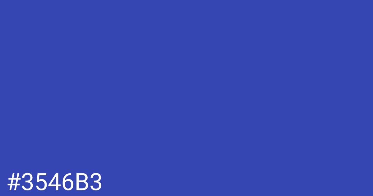 Hex color #3546b3 graphic