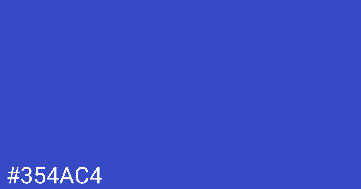 Hex color #354ac4 graphic