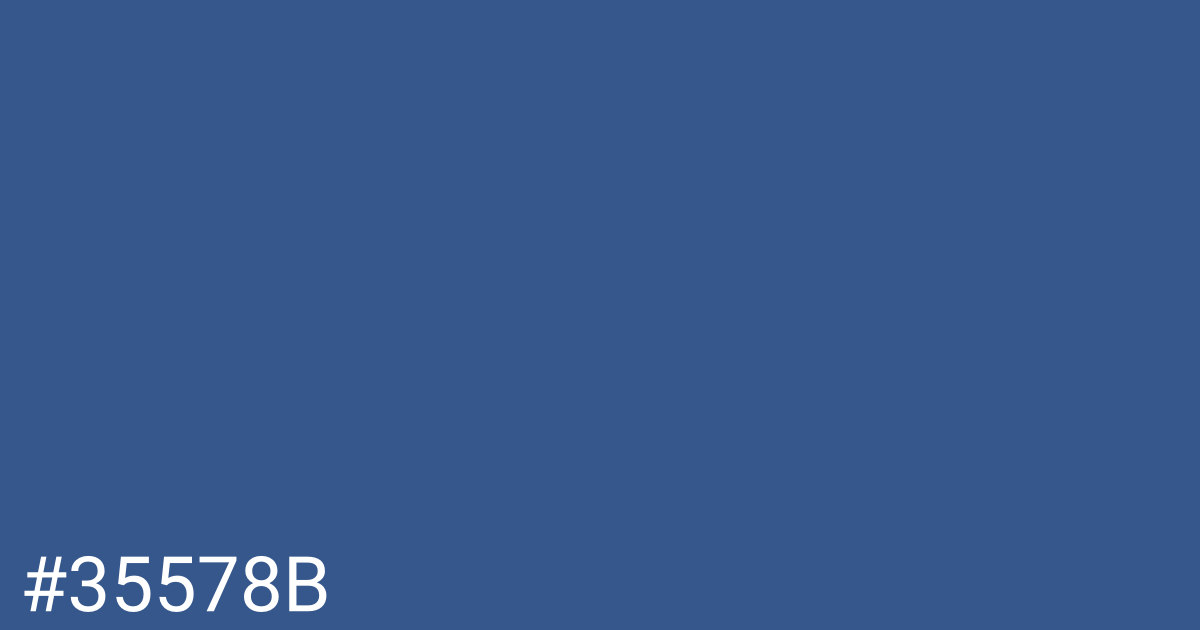 Hex color #35578b graphic