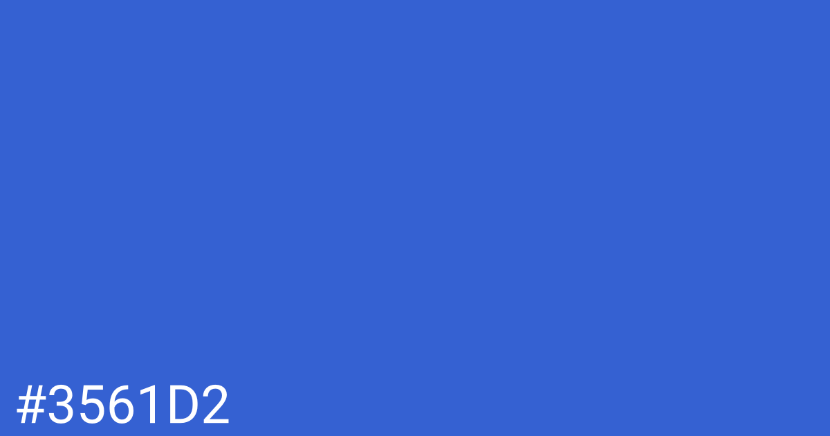 Hex color #3561d2 graphic